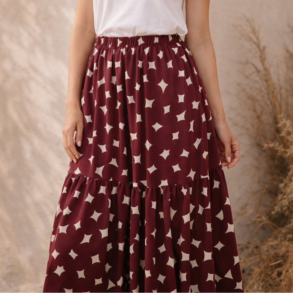Viskose Stoff DOTTY Pinot – ECOVERO™ by meetMILK