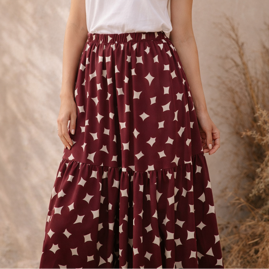 Viskose Stoff DOTTY Pinot – ECOVERO™ by meetMILK