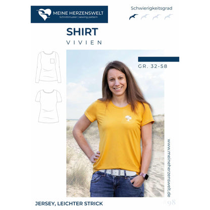 Shirt Damen-Papierschnittmuster Gr. 32-58 Vivien