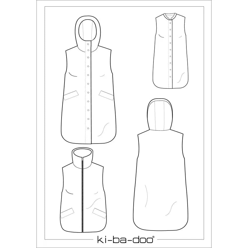 Papierschnitt Basic Weste Damen | Größe 32-58