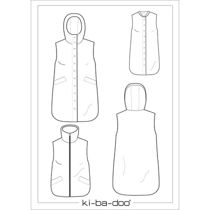 Papierschnitt Basic Weste Damen | Größe 32-58